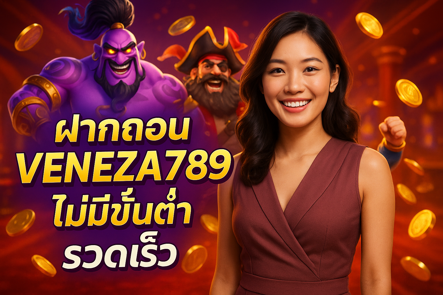 ฝากถอน VENEZA789 ไม่มีขั้นต่ำ รวดเร็ว