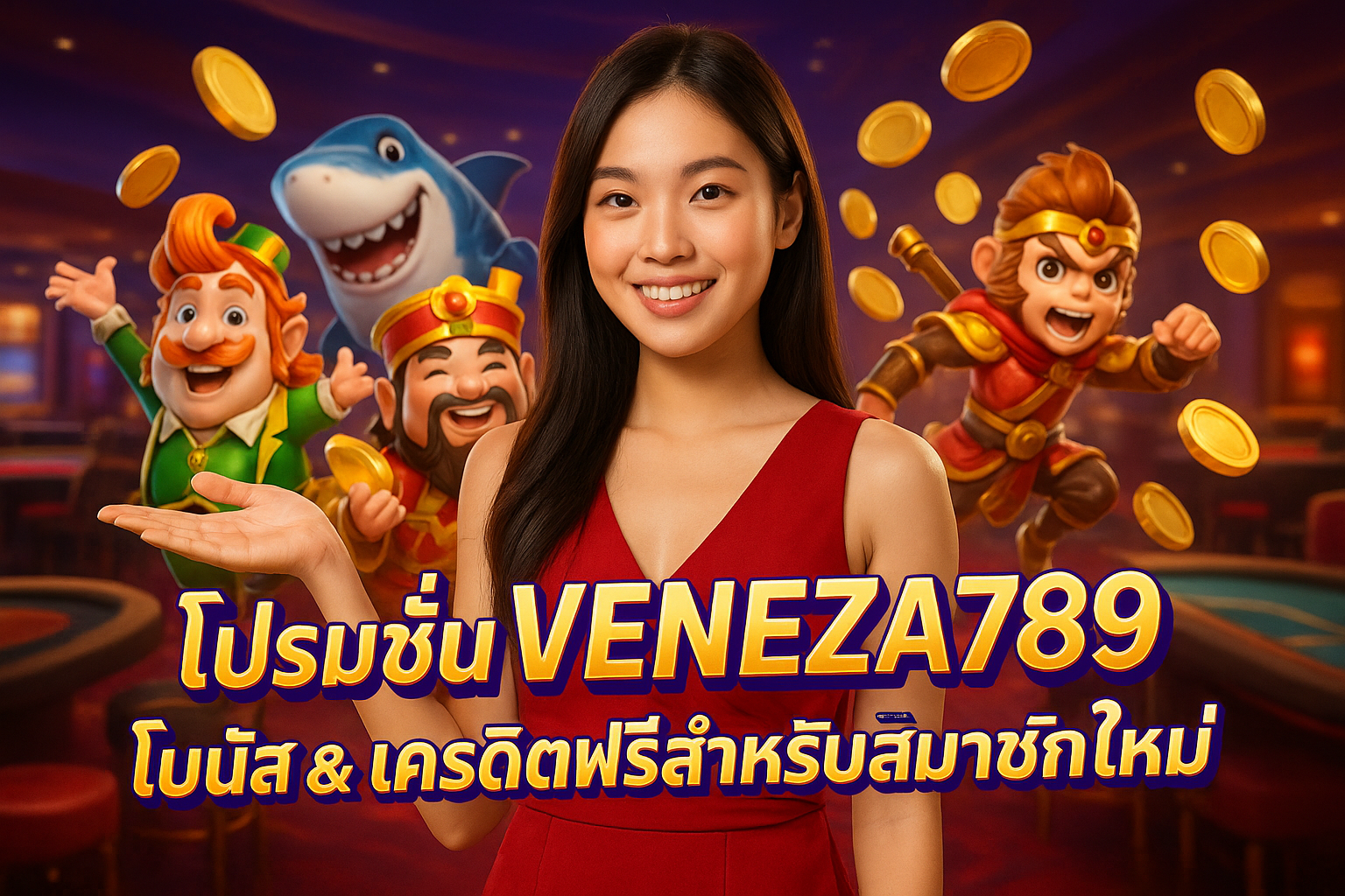 โปรโมชั่น VENEZA789 โบนัส &เครดิตฟรีสำหรับสมาชิกใหม่